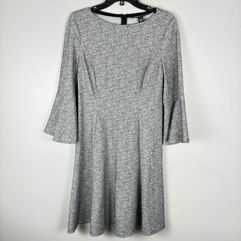 Womens Preppy Academia Dress Sz 6 Long Sleeve Gray Teacher Work‎ Wear
